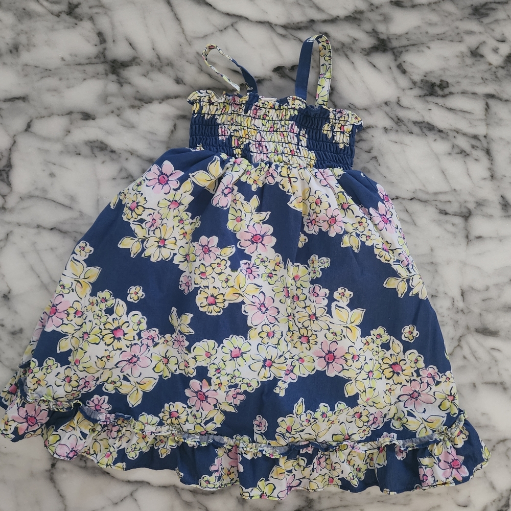 Penelope Mack Pink and White Sleeveless Sundress Square Neck Casual